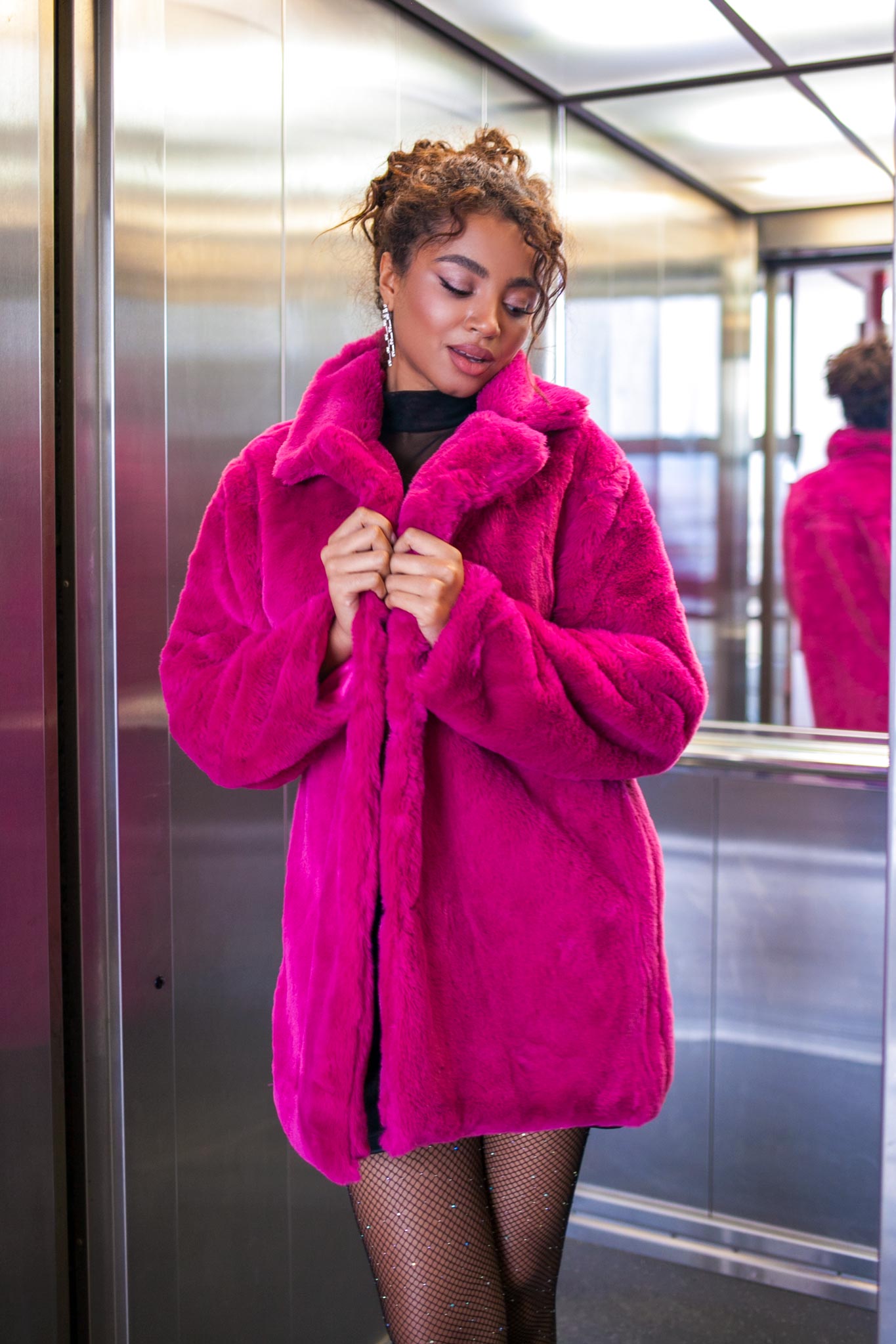 Campbell οικολογική γούνα magenta Campbell οικολογική γούνα magenta - Image 1