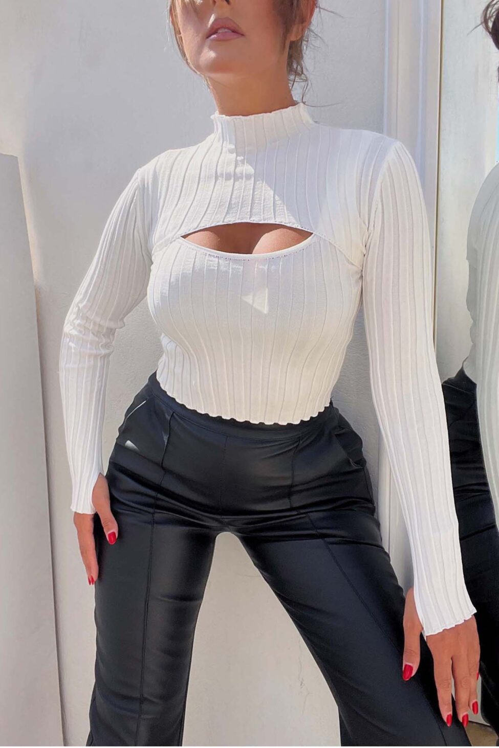 Cayden ριπ τοπ λευκό - Image 2