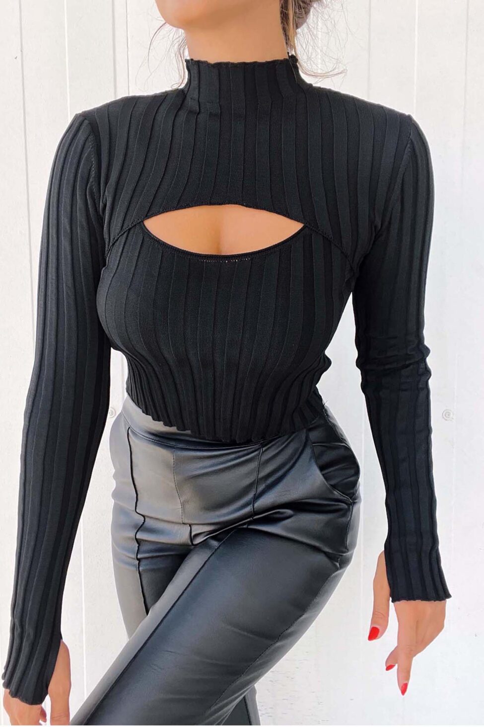 Cayden ριπ τοπ μαύρο - Image 2