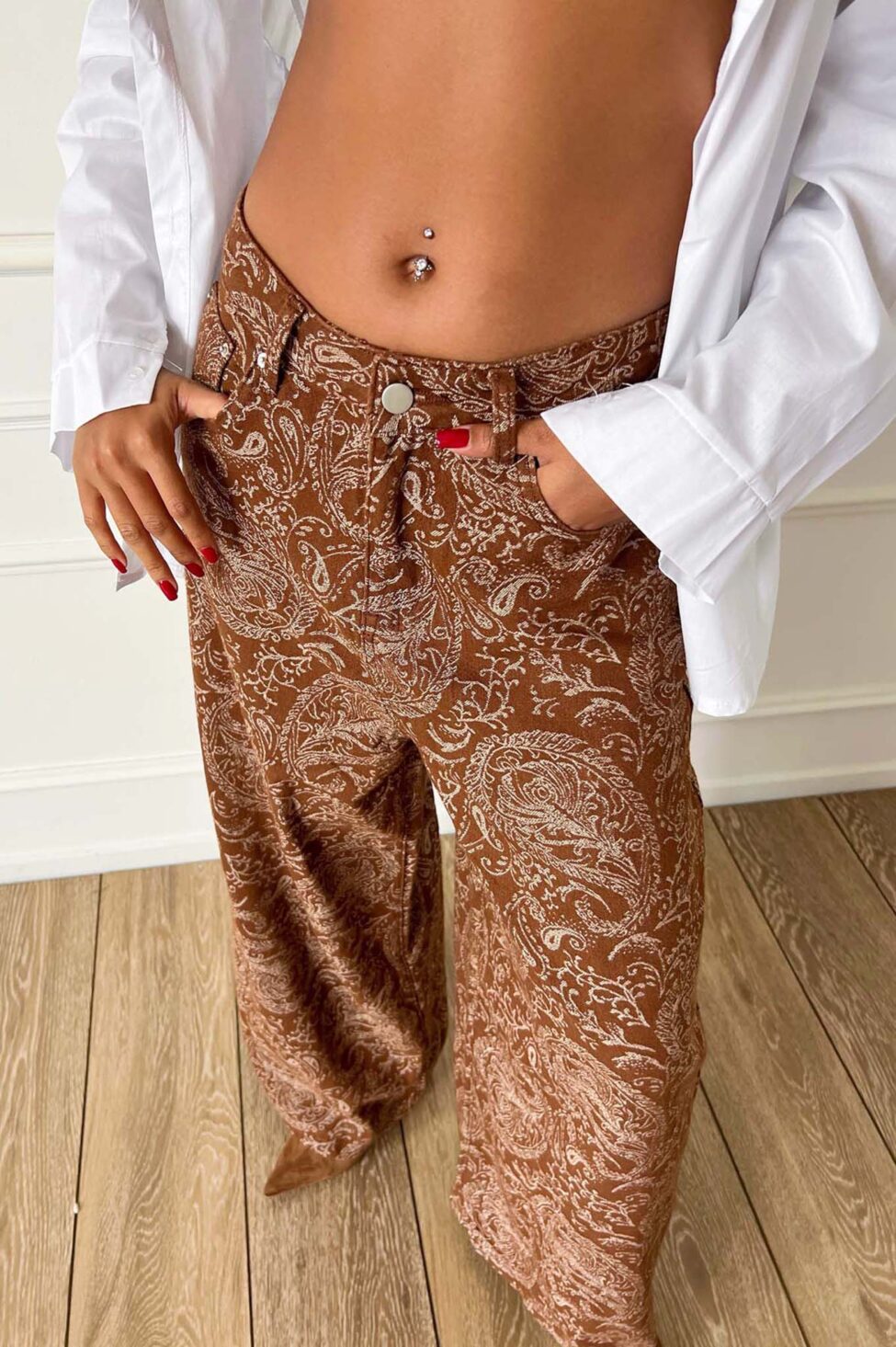 Cinnamon παντελόνι καφέ - Image 2