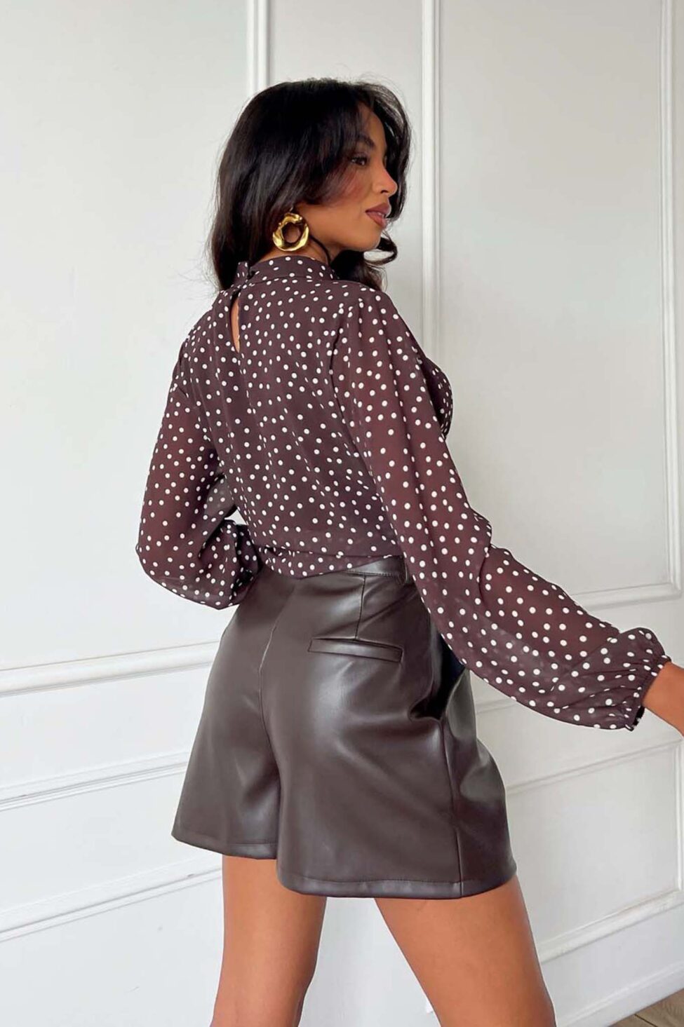 Cynar μπλούζα πουά καφέ - Image 2