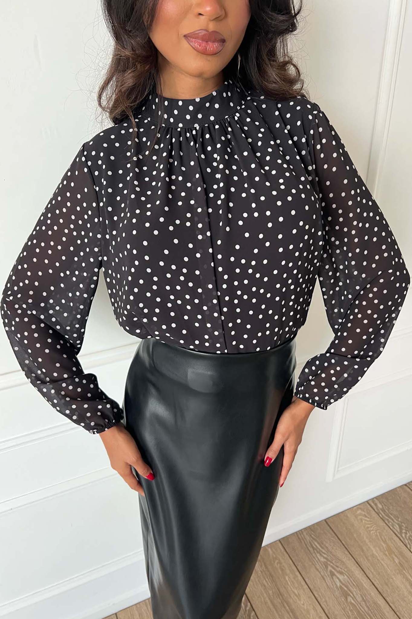 Cynar μπλούζα πουά μαύρο Cynar μπλούζα πουά μαύρο - Image 1