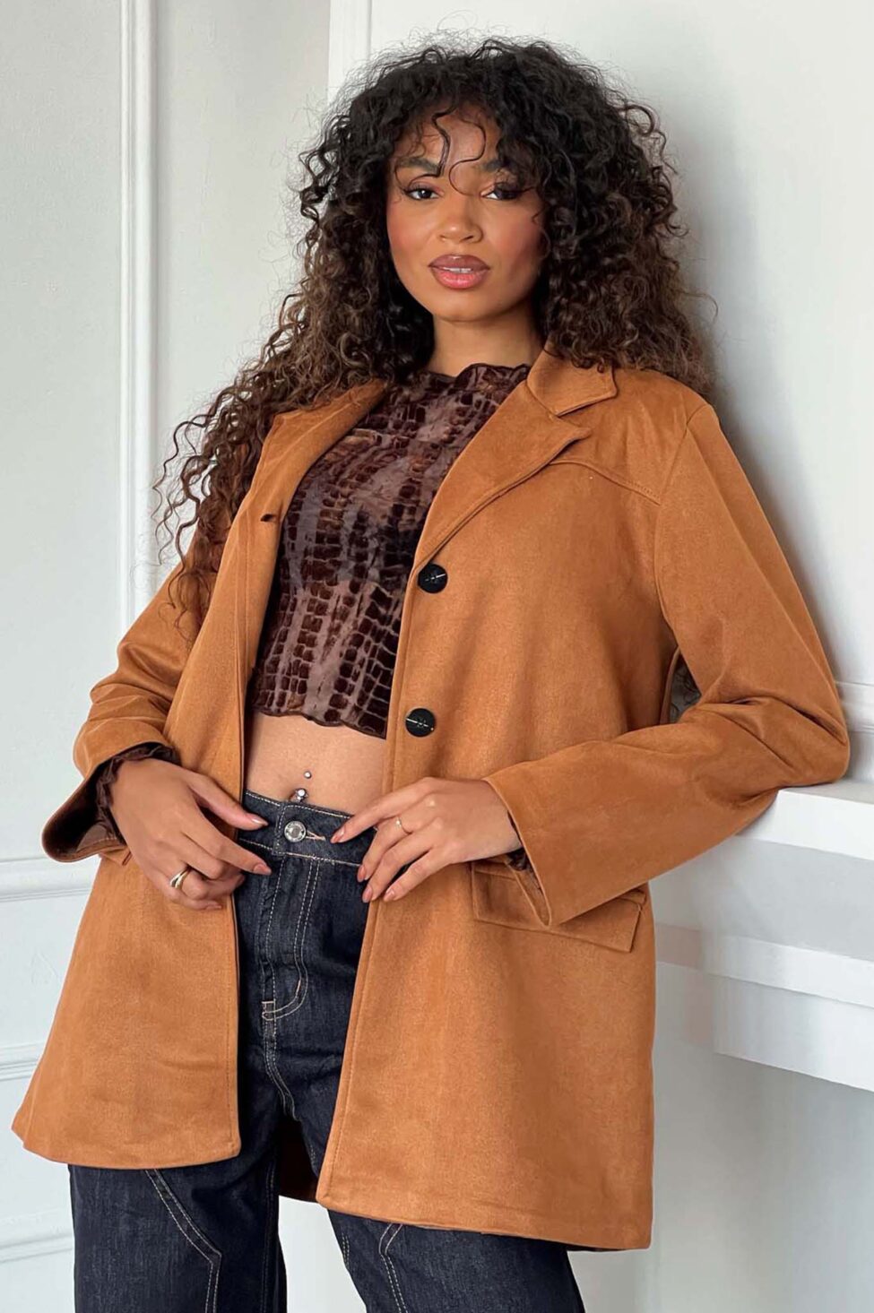 Dalton παλτό κάμελ - Image 4