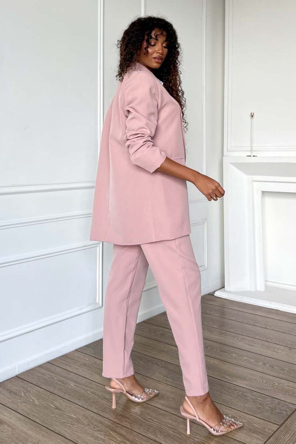 Digital σετ σακάκι παντελόνι ροζ - Image 2