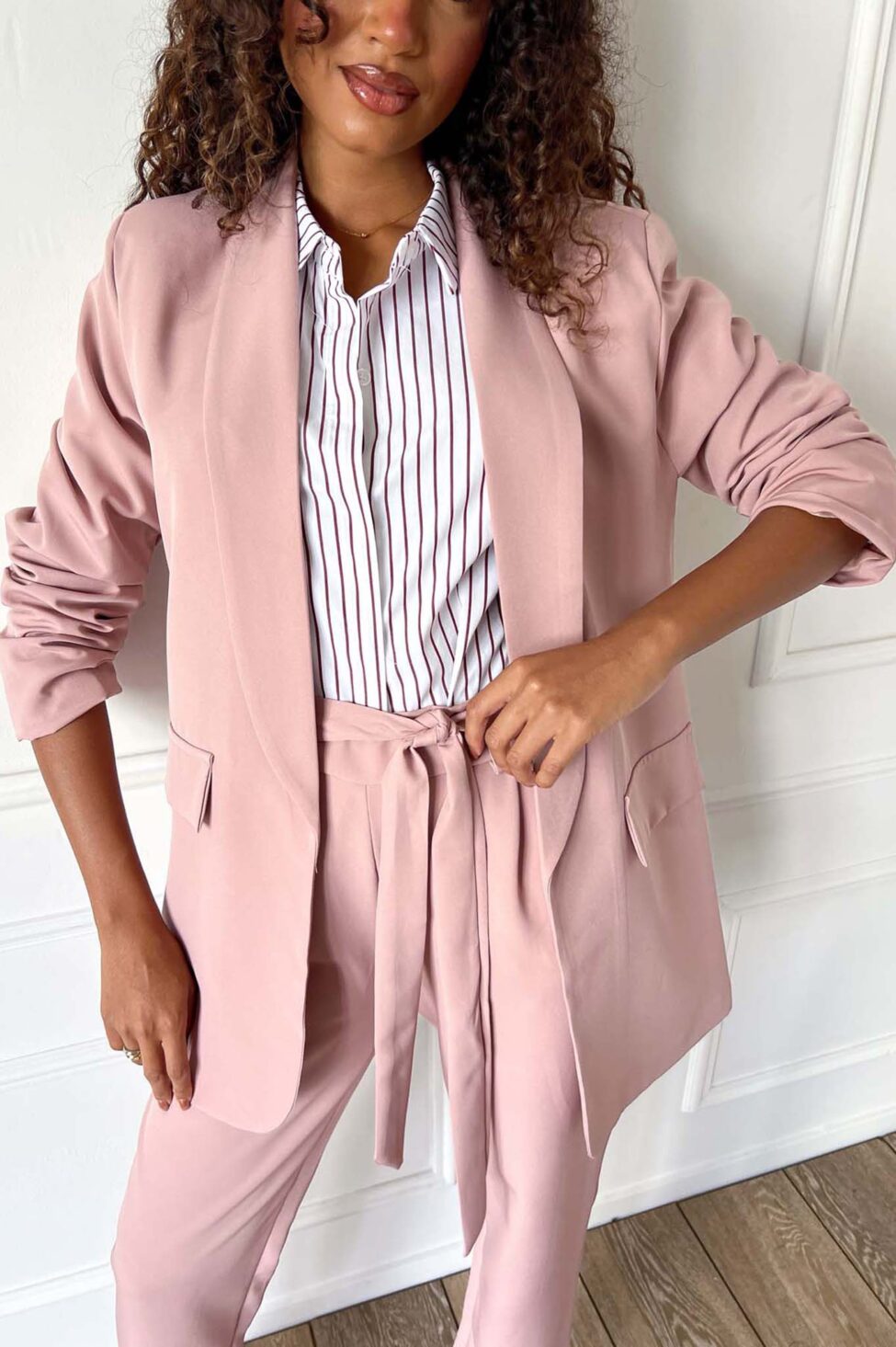 Digital σετ σακάκι παντελόνι ροζ - Image 3