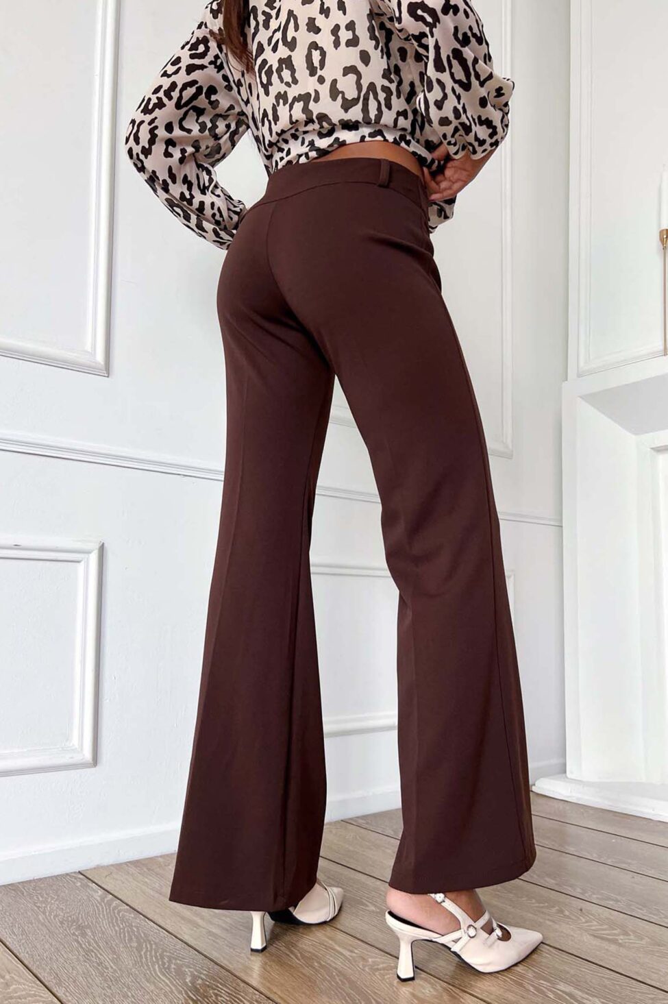 Edita υφασμάτινο παντελόνι καφέ - Image 2