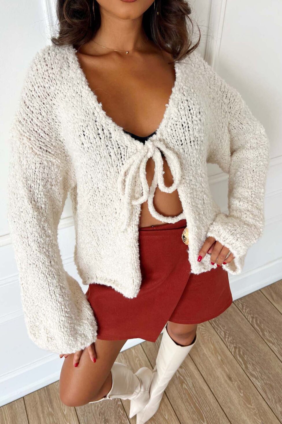 Evangelina ζακέτα εκρού - Image 2