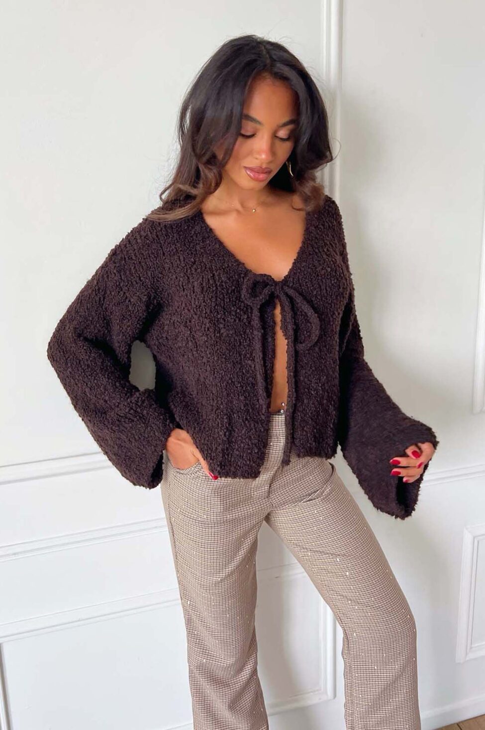 Evangelina ζακέτα καφέ - Image 4