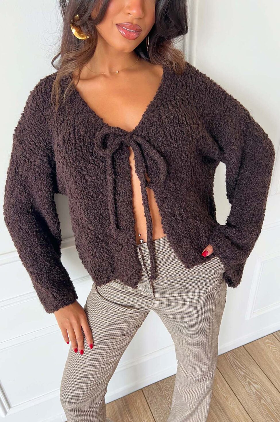 Evangelina ζακέτα καφέ - Image 6