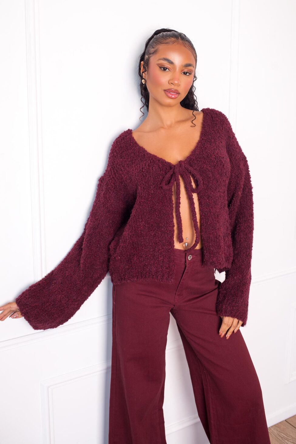 Evangelina ζακέτα μπορντό - Image 2