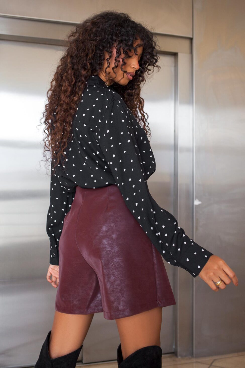 Heart πουκάμισο μαύρο - Image 3