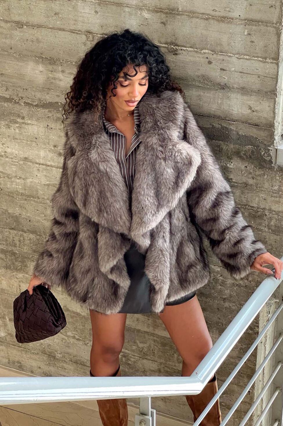 Jelissa οικολογική γούνα γκρι - Image 7