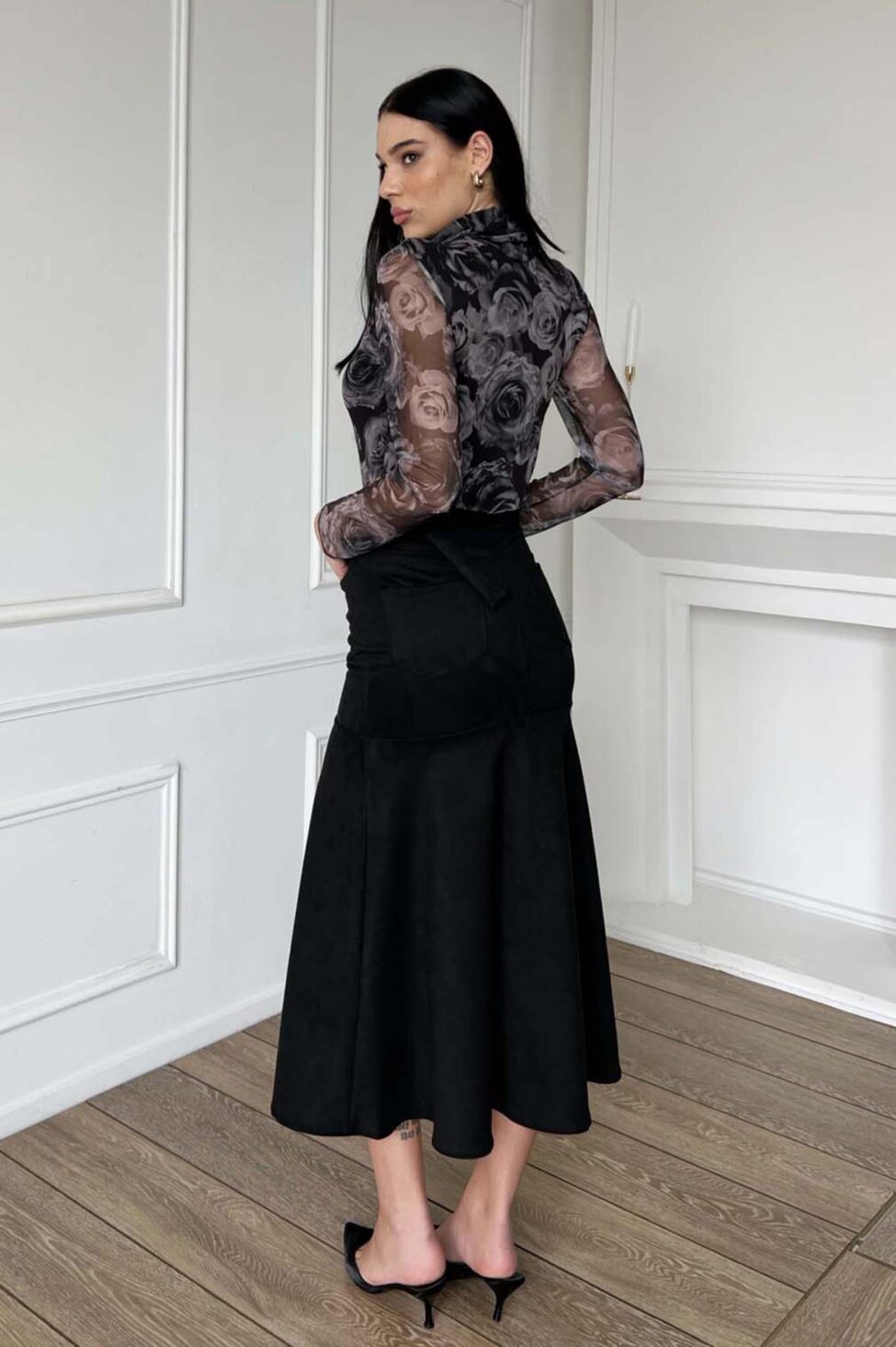 Latte μάξι φούστα μαύρο - Image 3