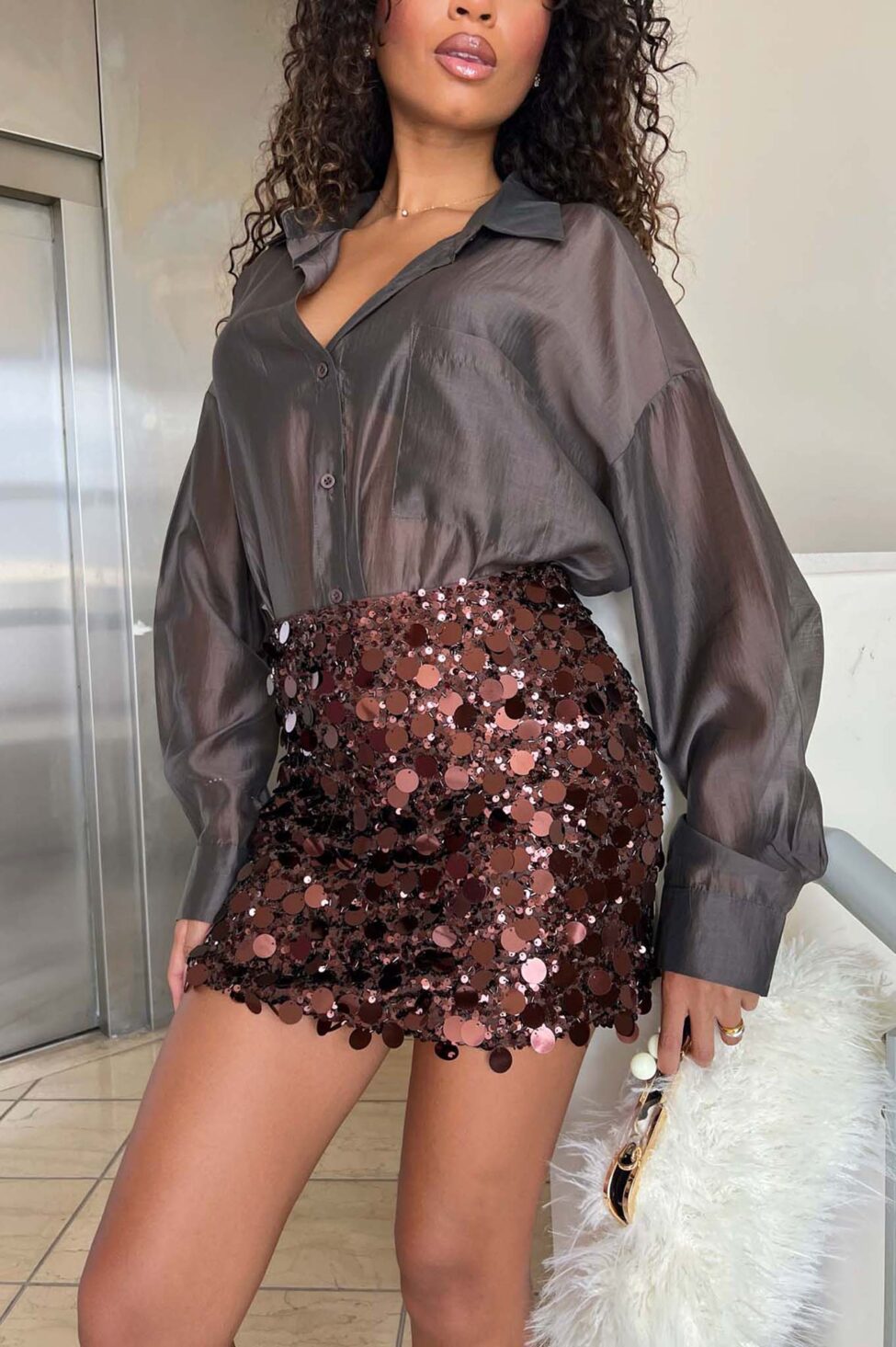 Leda πουκάμισο καφέ - Image 2