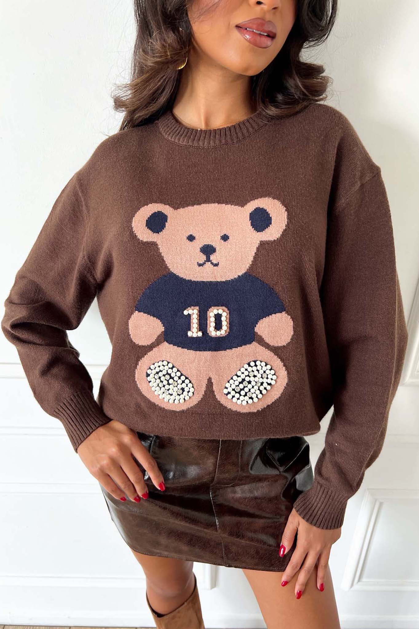 Little Bear πουλόβερ καφέ Little Bear πουλόβερ καφέ - Image 1