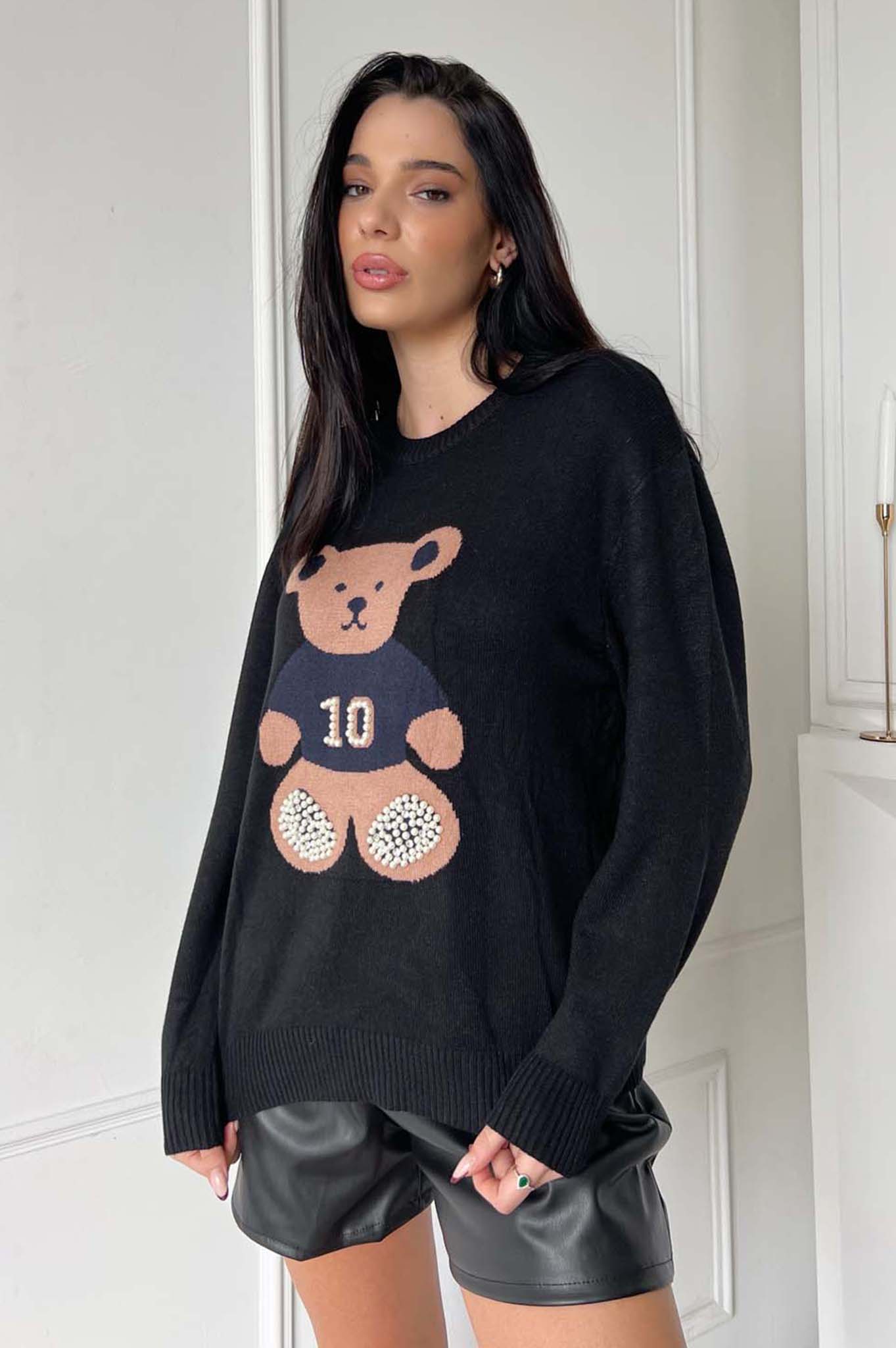 Little Bear πουλόβερ μαύρο Little Bear πουλόβερ μαύρο - Image 1