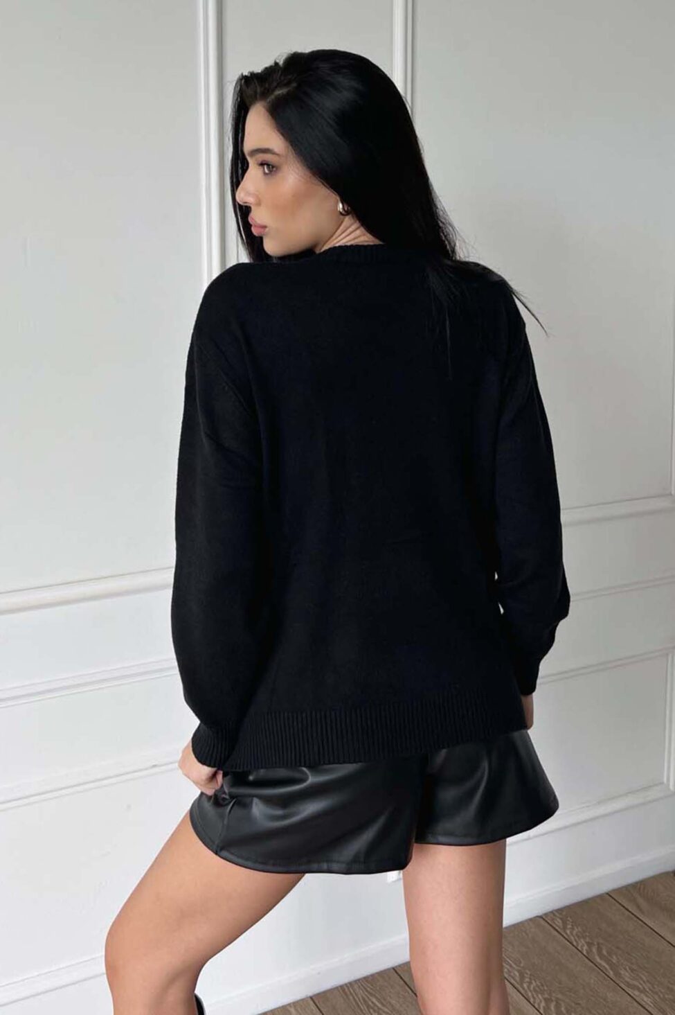 Little Bear πουλόβερ μαύρο - Image 3