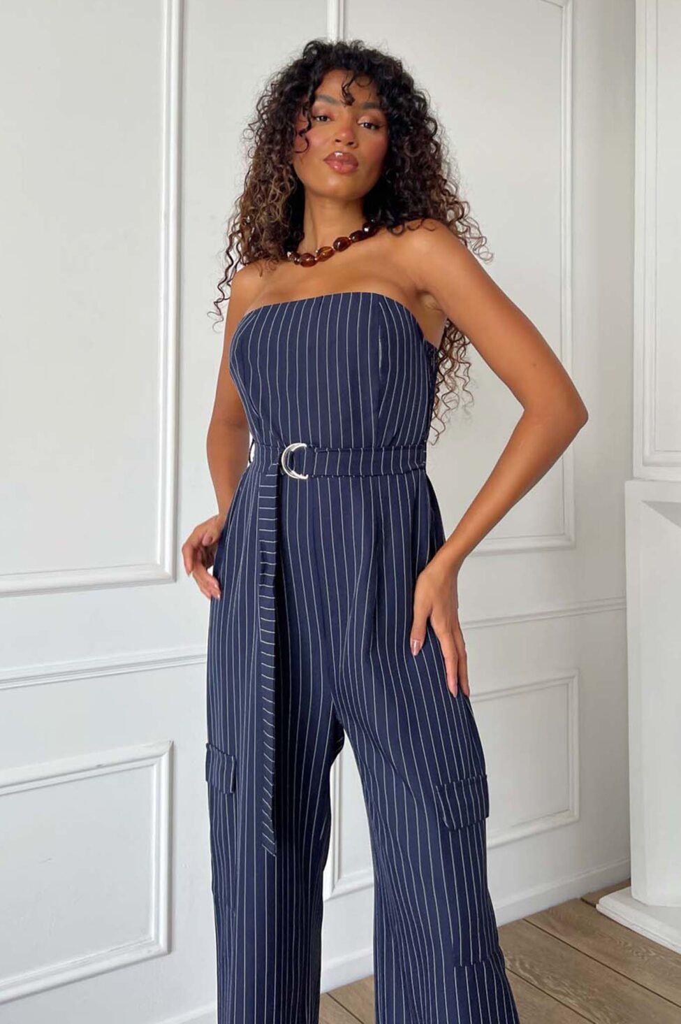 Livvy ολόσωμη φόρμα ριγέ μπλε - Image 3