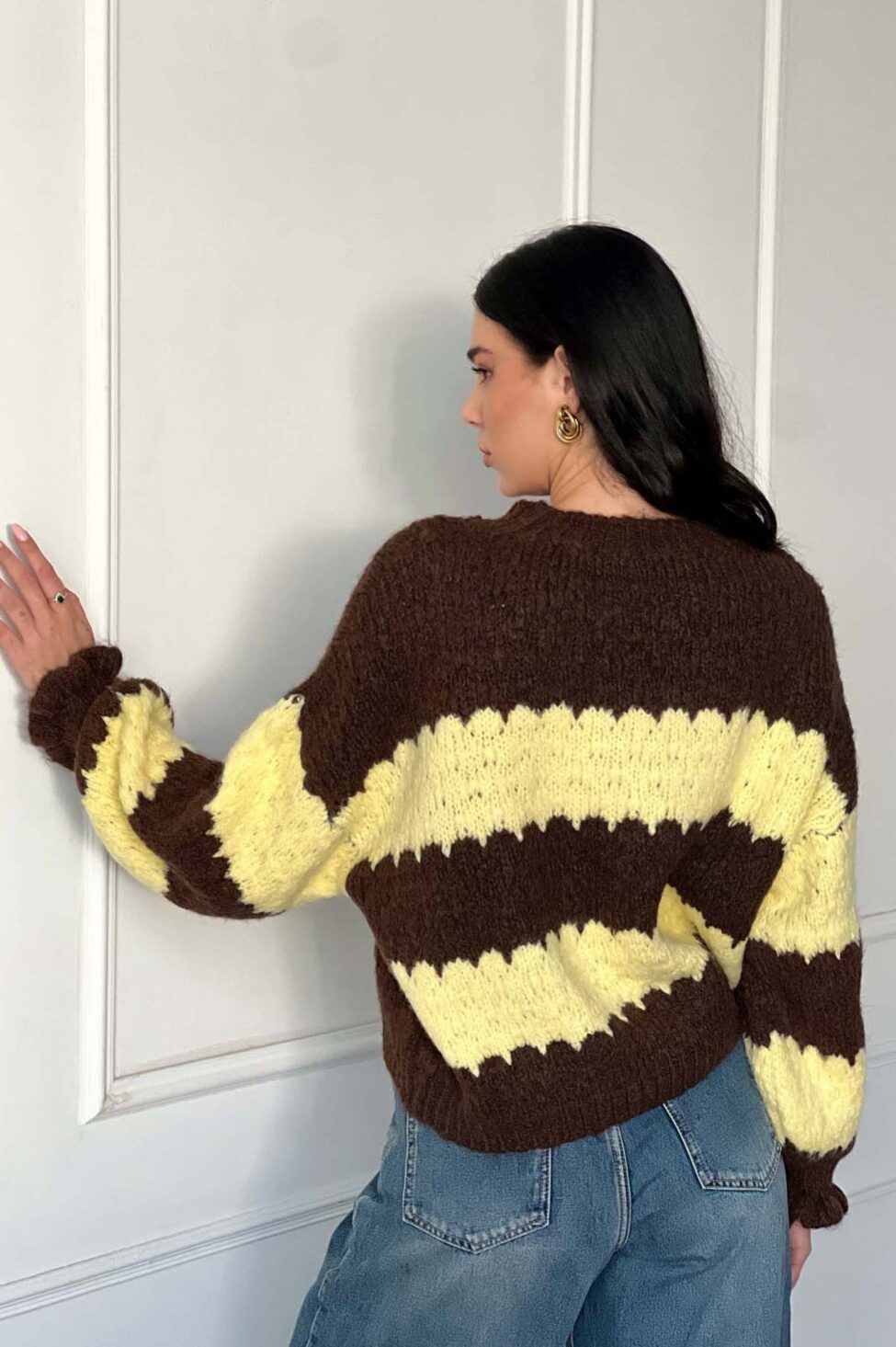 Magnitude μπλούζα πλεκτή καφέ σκούρο - Image 2