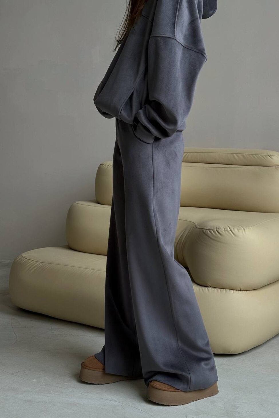 Mallorca σετ φούτερ φόρμα γκρι - Image 2