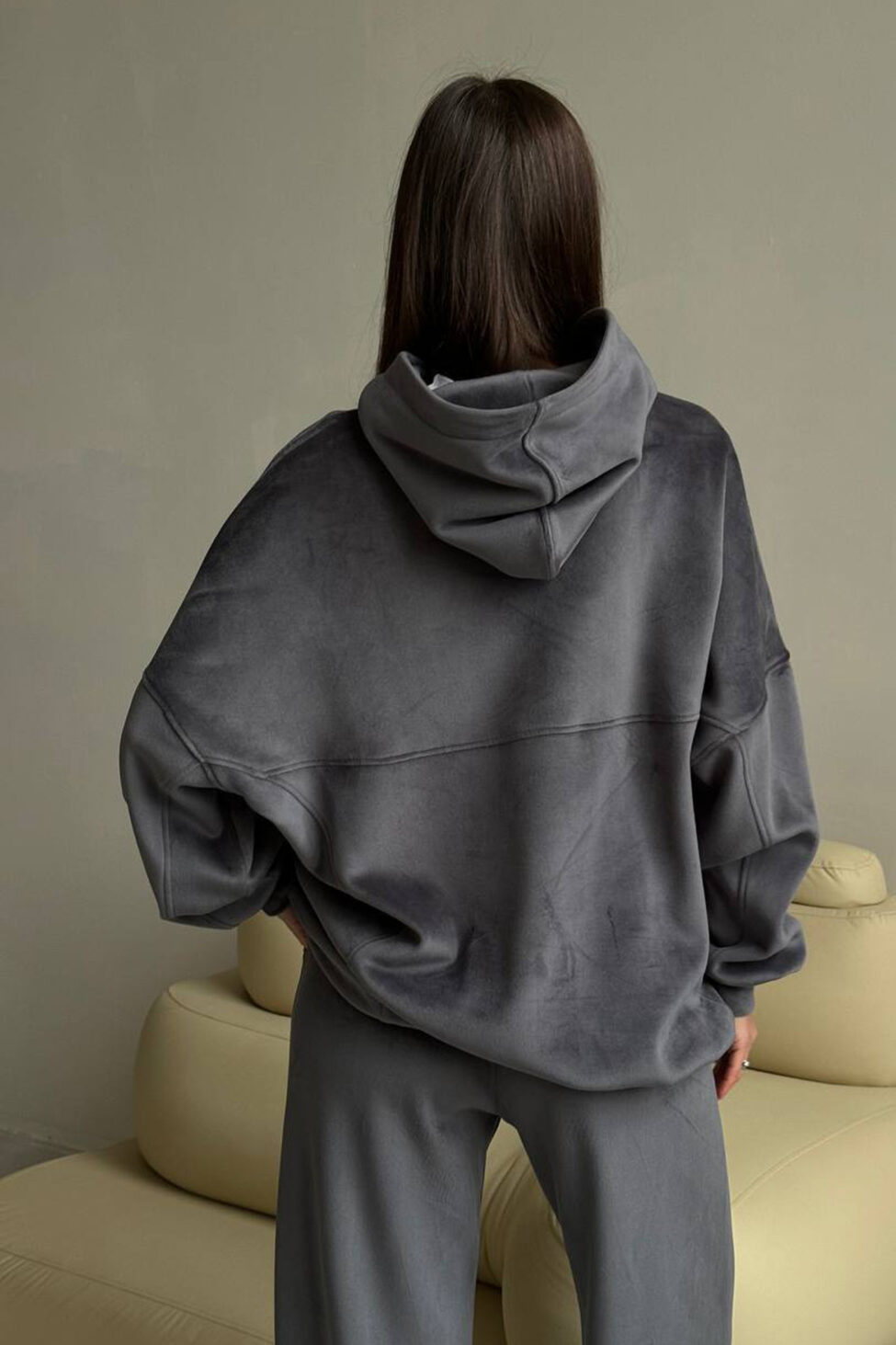 Mallorca σετ φούτερ φόρμα γκρι - Image 3