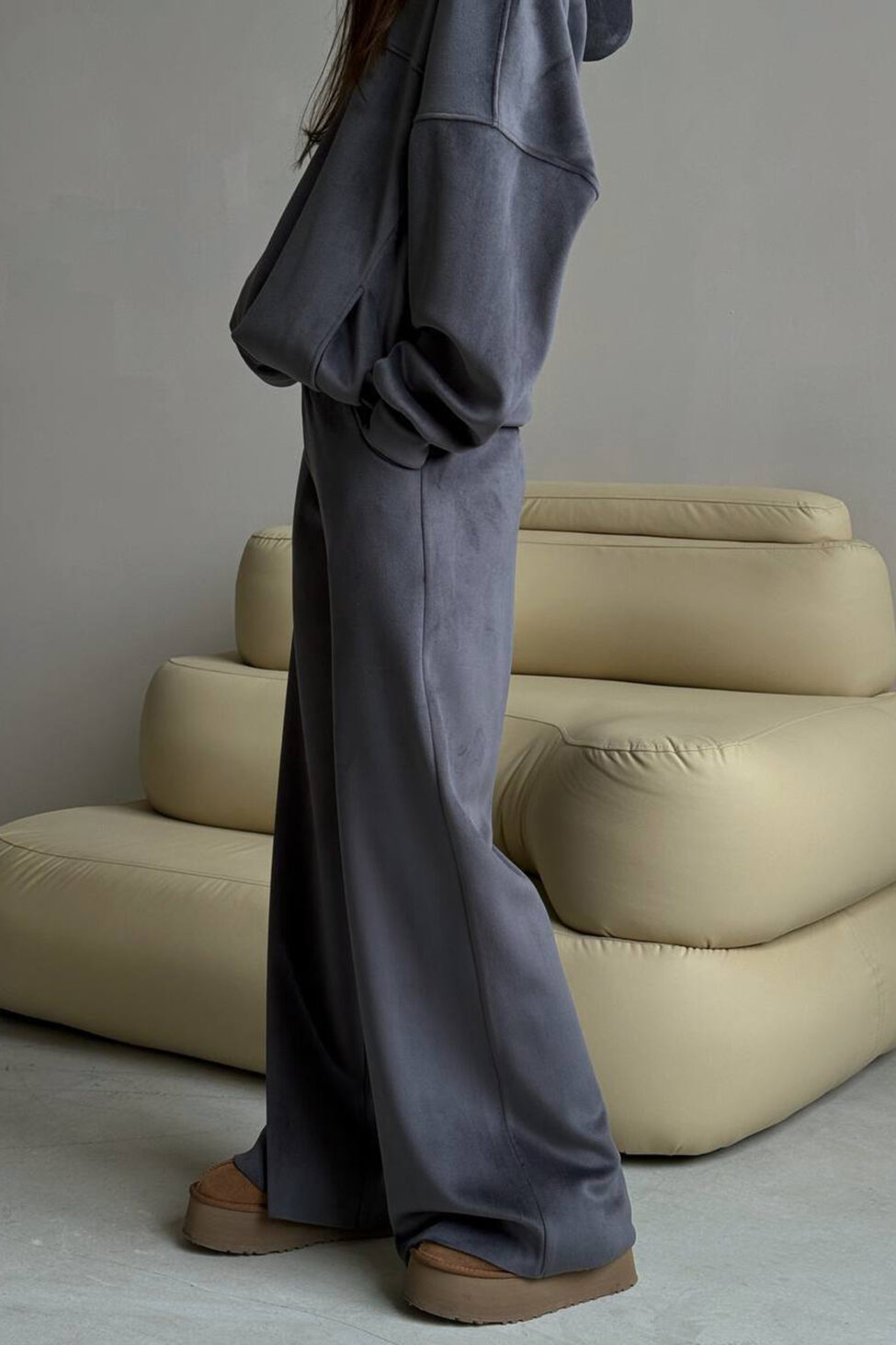 Mallorca σετ φούτερ φόρμα γκρι - Image 5