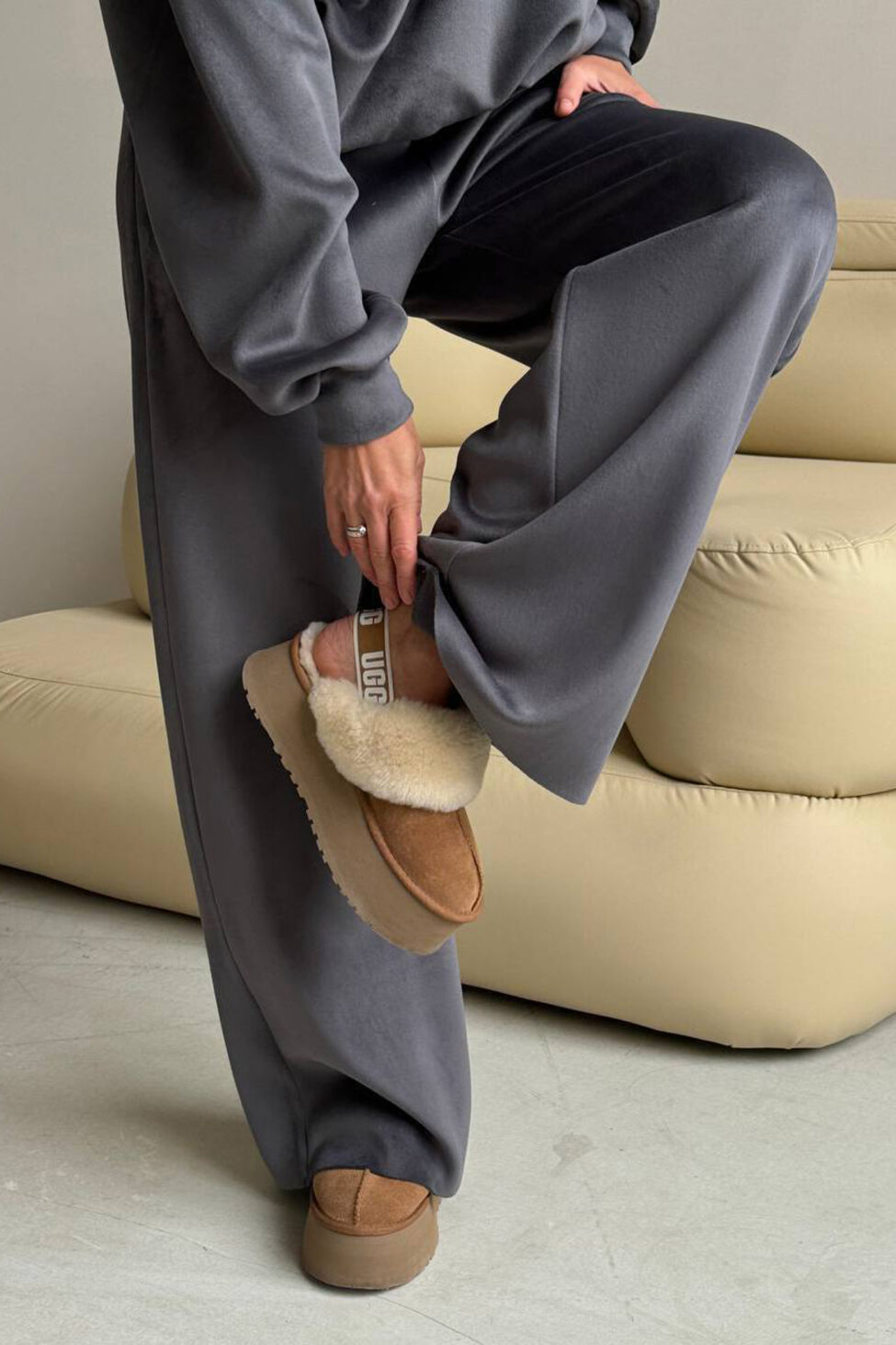 Mallorca σετ φούτερ φόρμα γκρι - Image 6