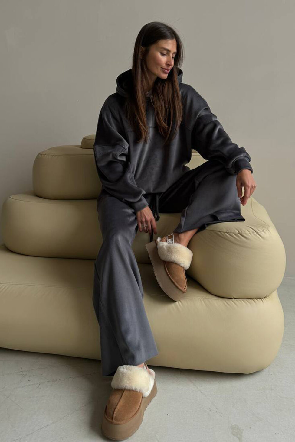 Mallorca σετ φούτερ φόρμα γκρι - Image 7