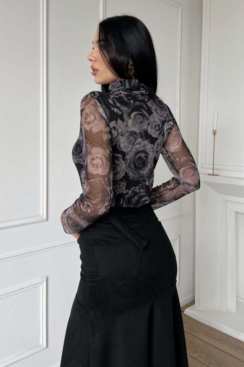 Marge μπλούζα με διαφάνεια γκρι - Image 3