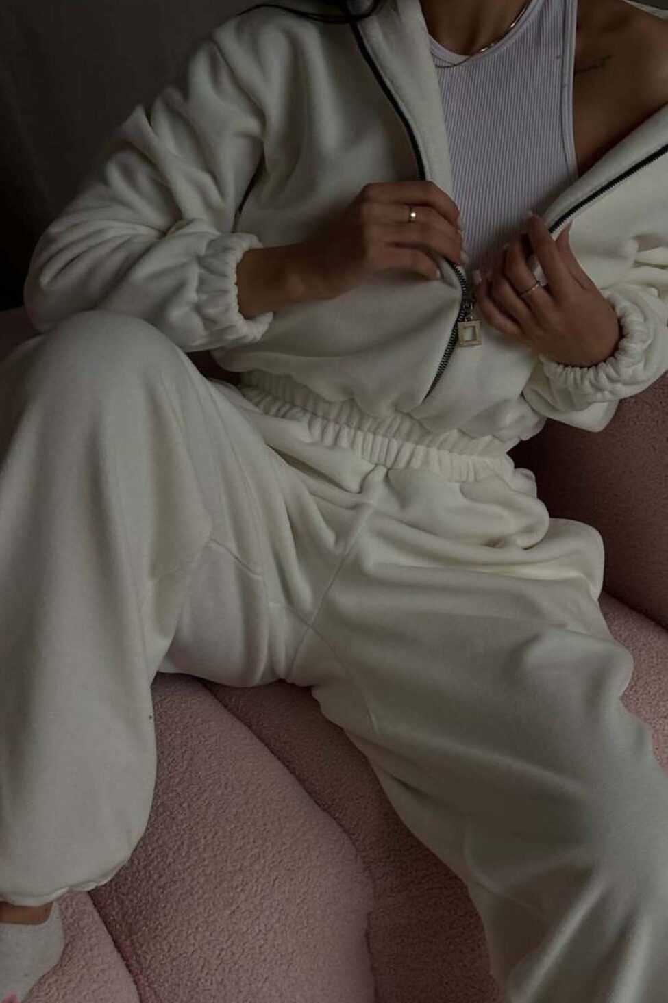 Merge ολόσωμη φόρμα φούτερ εκρού - Image 5