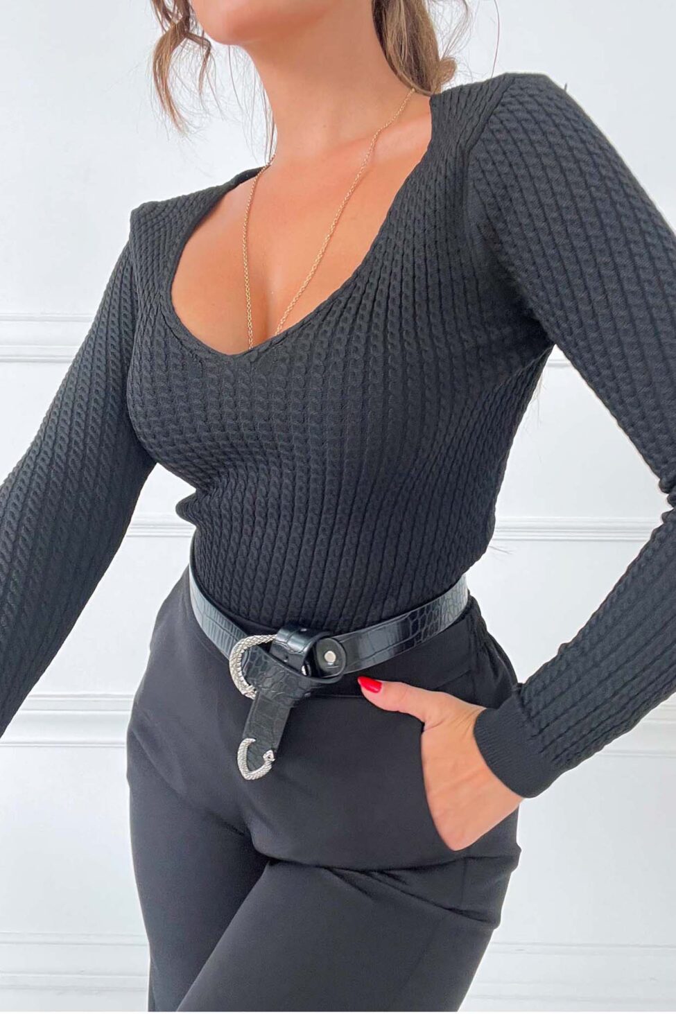 Monserat ριπ τοπ μαύρο - Image 2