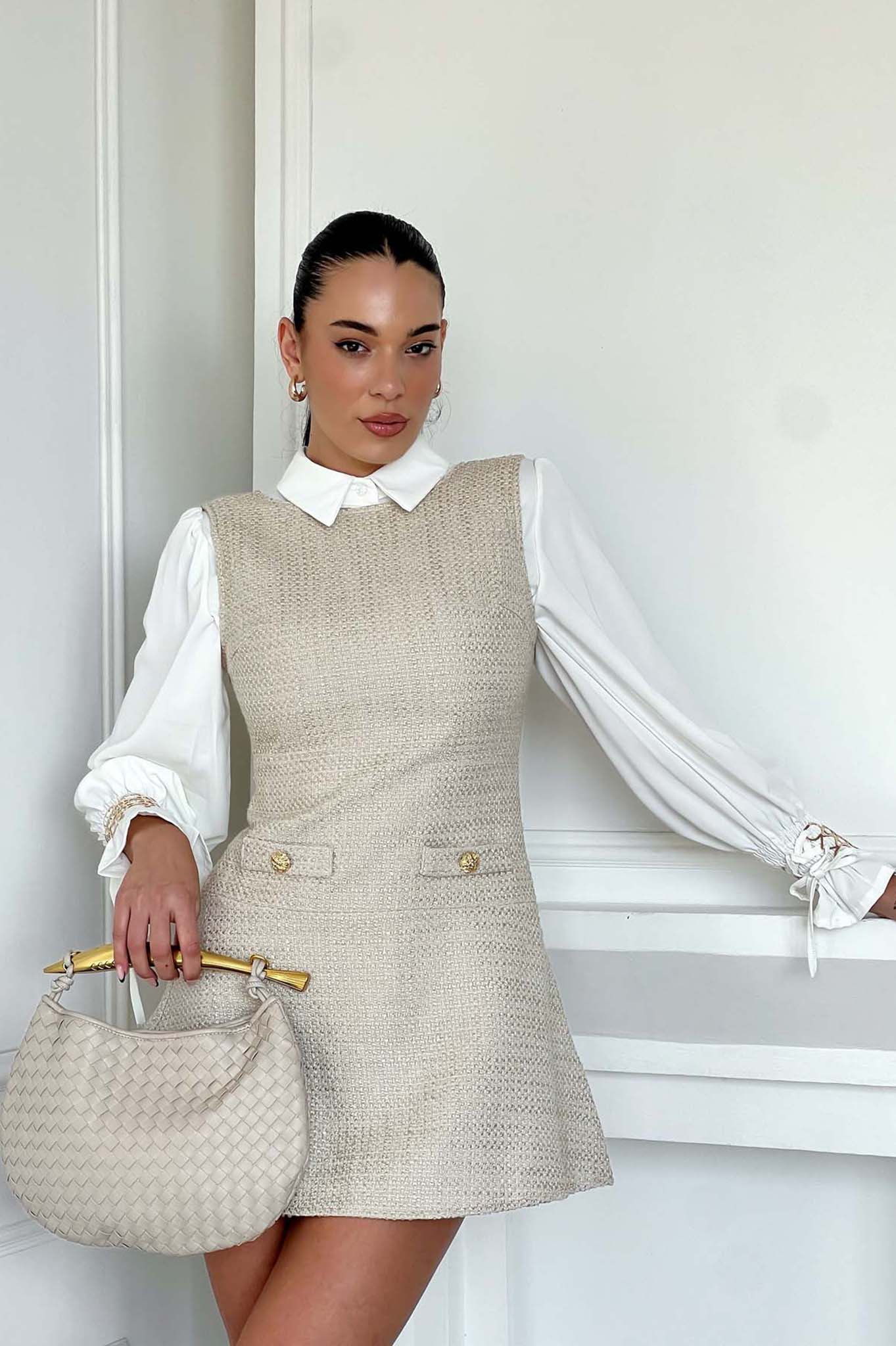 Oriselle φόρεμα μίνι εκρού Oriselle φόρεμα μίνι εκρού - Image 1