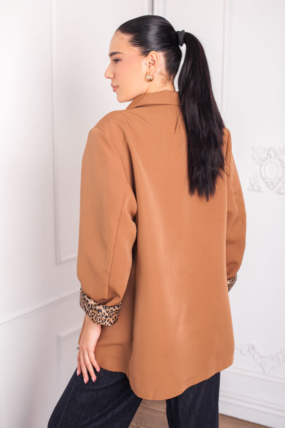 Seloura Oversized σακάκι μπεζ - Image 2