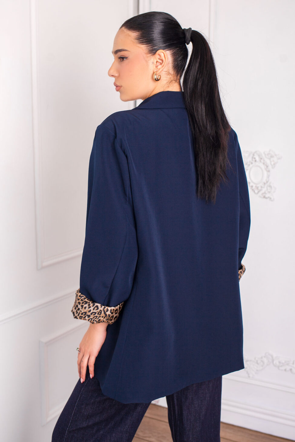 Seloura Oversized σακάκι μπλε σκούρο - Image 2