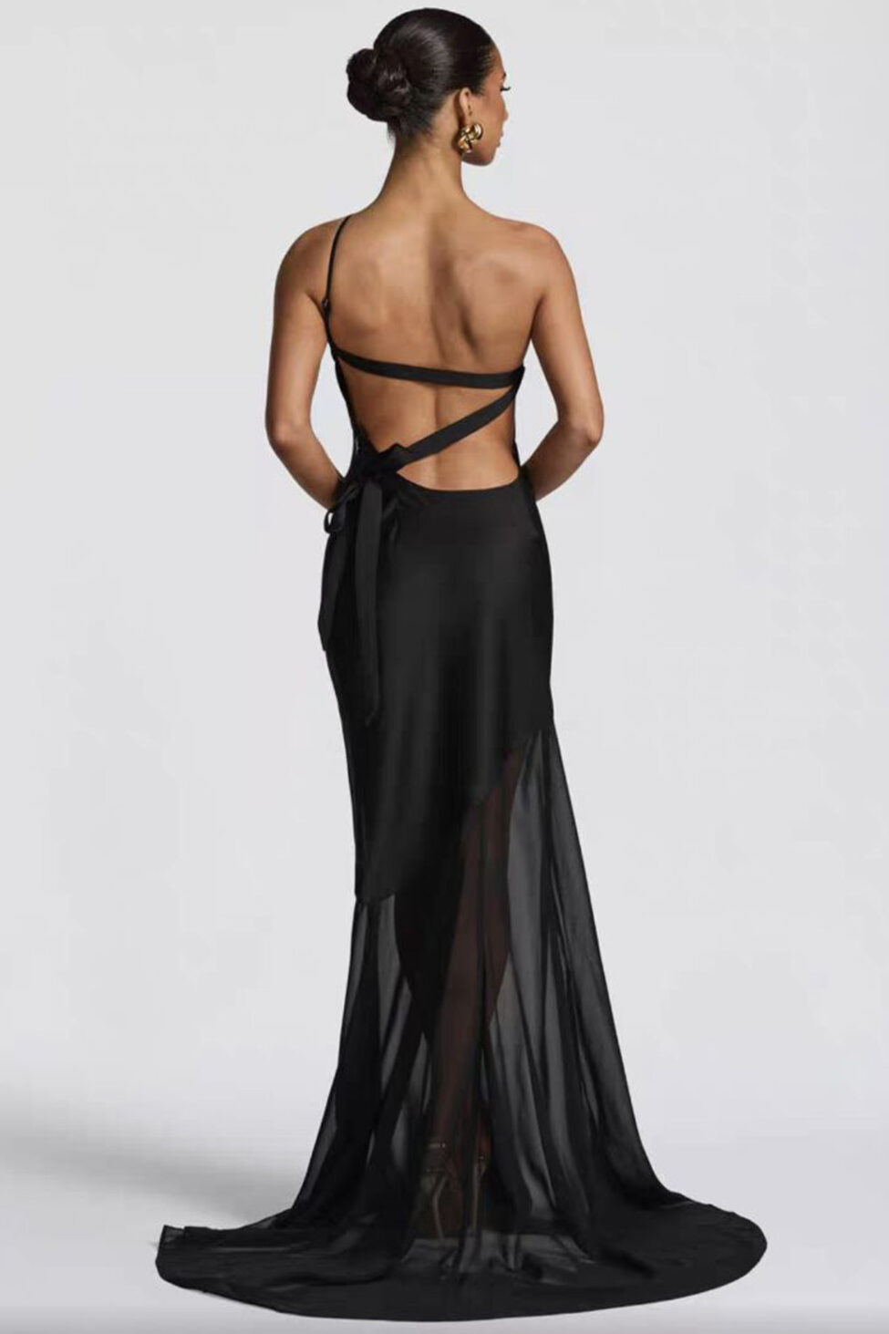 Semina μάξι φόρεμα μαύρο - Image 2