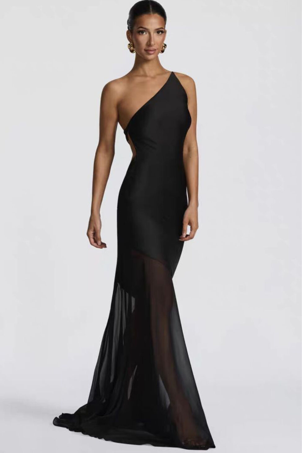 Semina μάξι φόρεμα μαύρο - Image 3