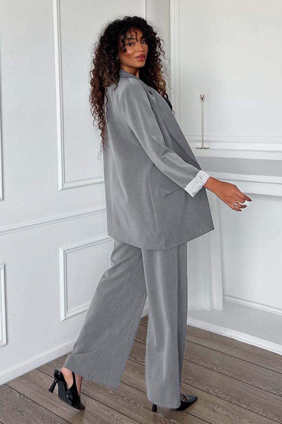 Serrano σετ σακάκι παντελόνι γκρι - Image 2