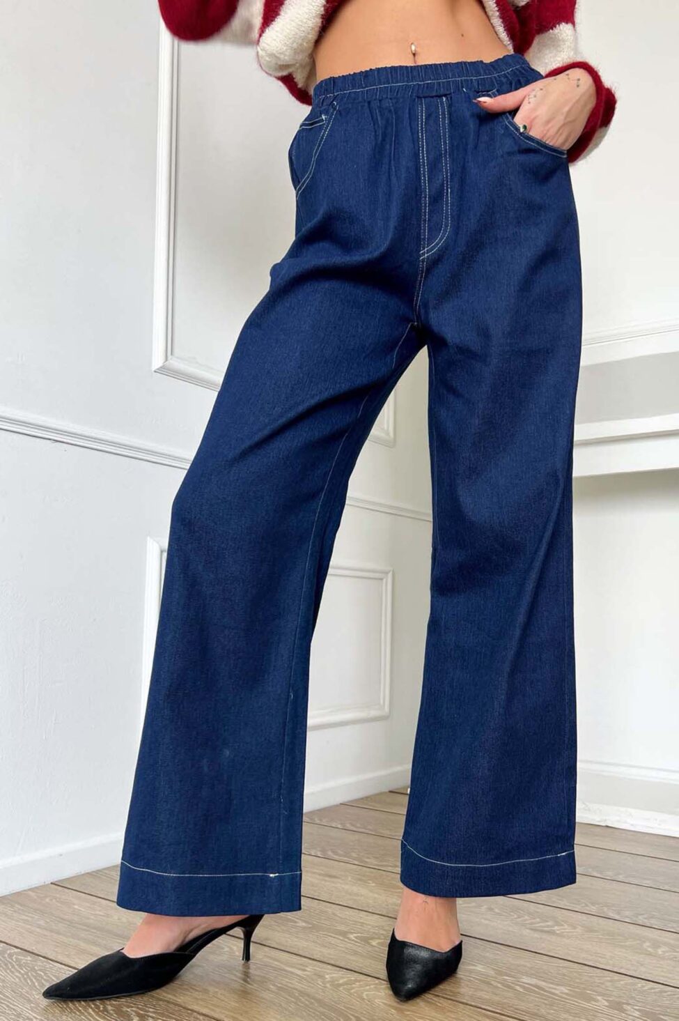 Smarties σετ πουκάμισο παντελόνι τζιν μπλε - Image 3