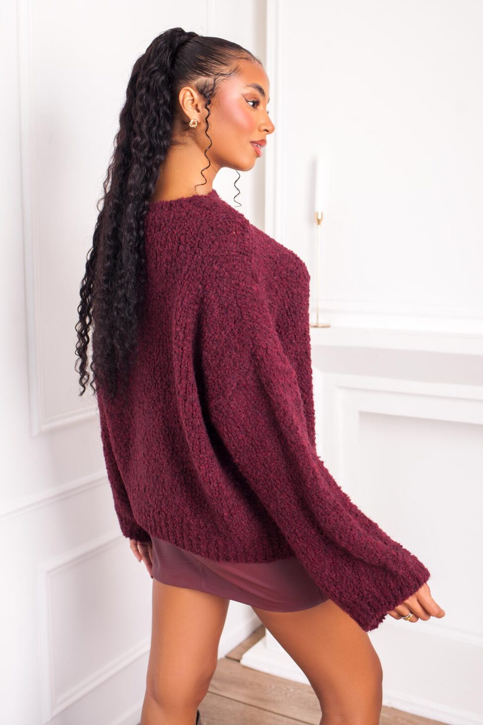 Snugsoul Μακρυμάνικο Πλεκτό μπορντό - Image 3