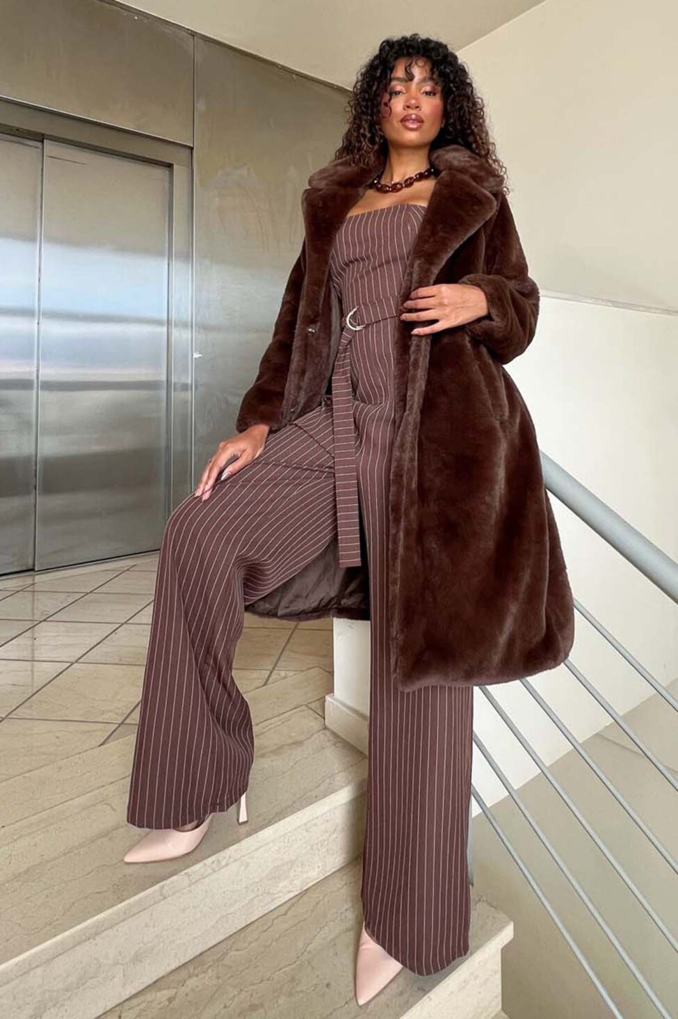 Stardom μακριά γούνα καφέ σκούρο - Image 3