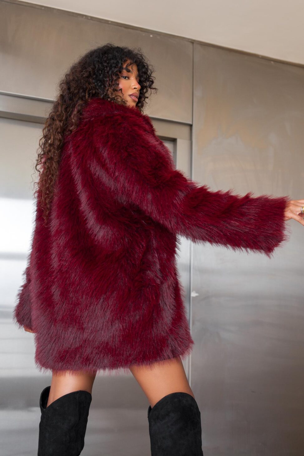 Starsky οικολογική γούνα μπορντό - Image 2