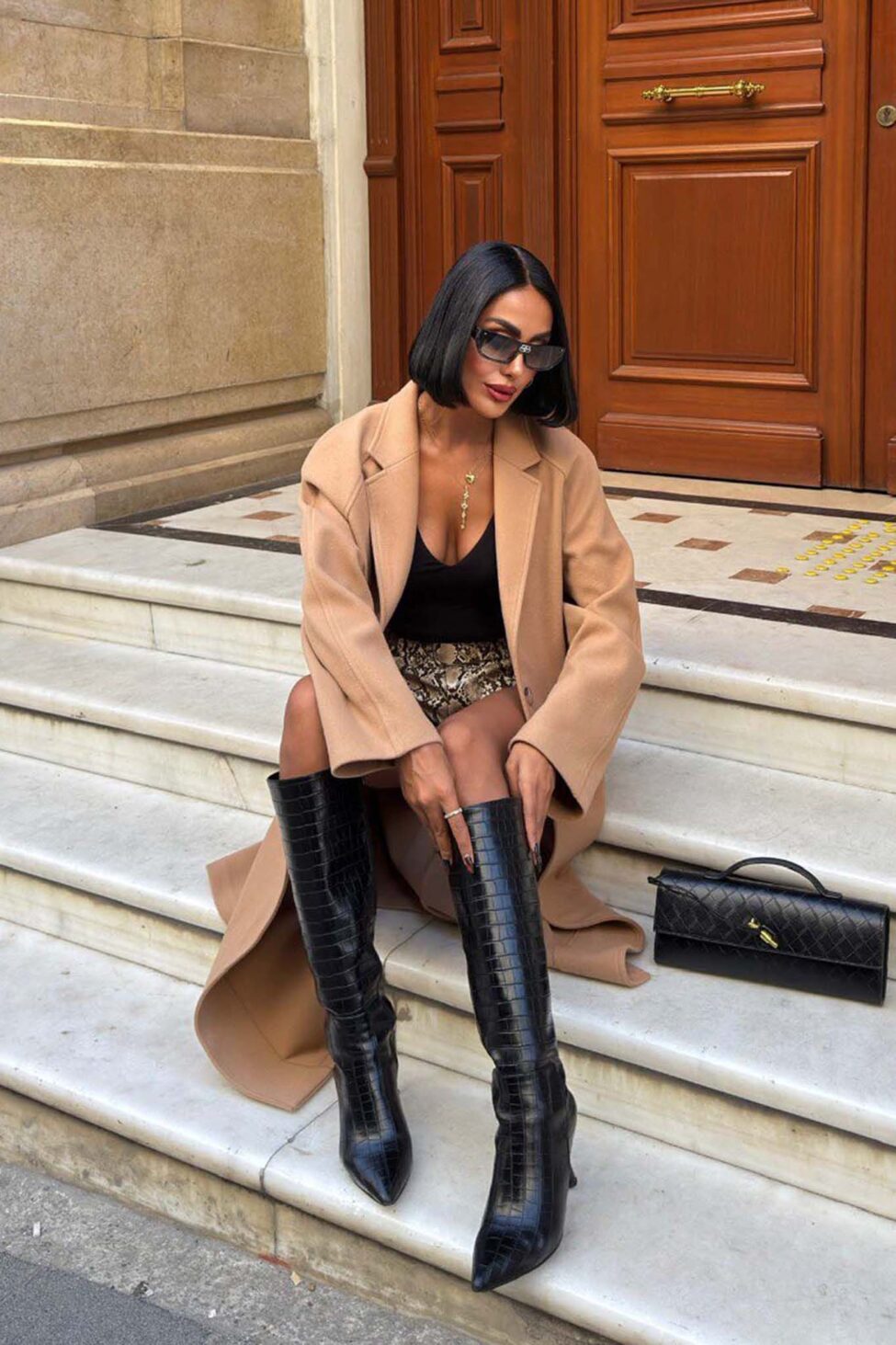 Thalisse παλτό μακρύ κάμελ - Image 3