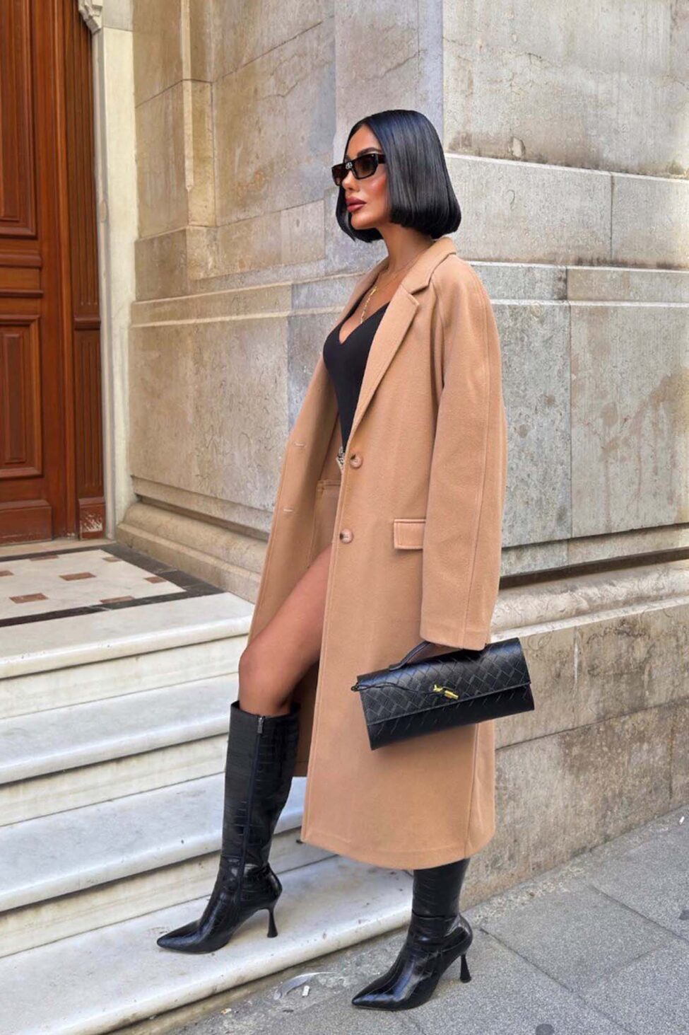 Thalisse παλτό μακρύ κάμελ - Image 4