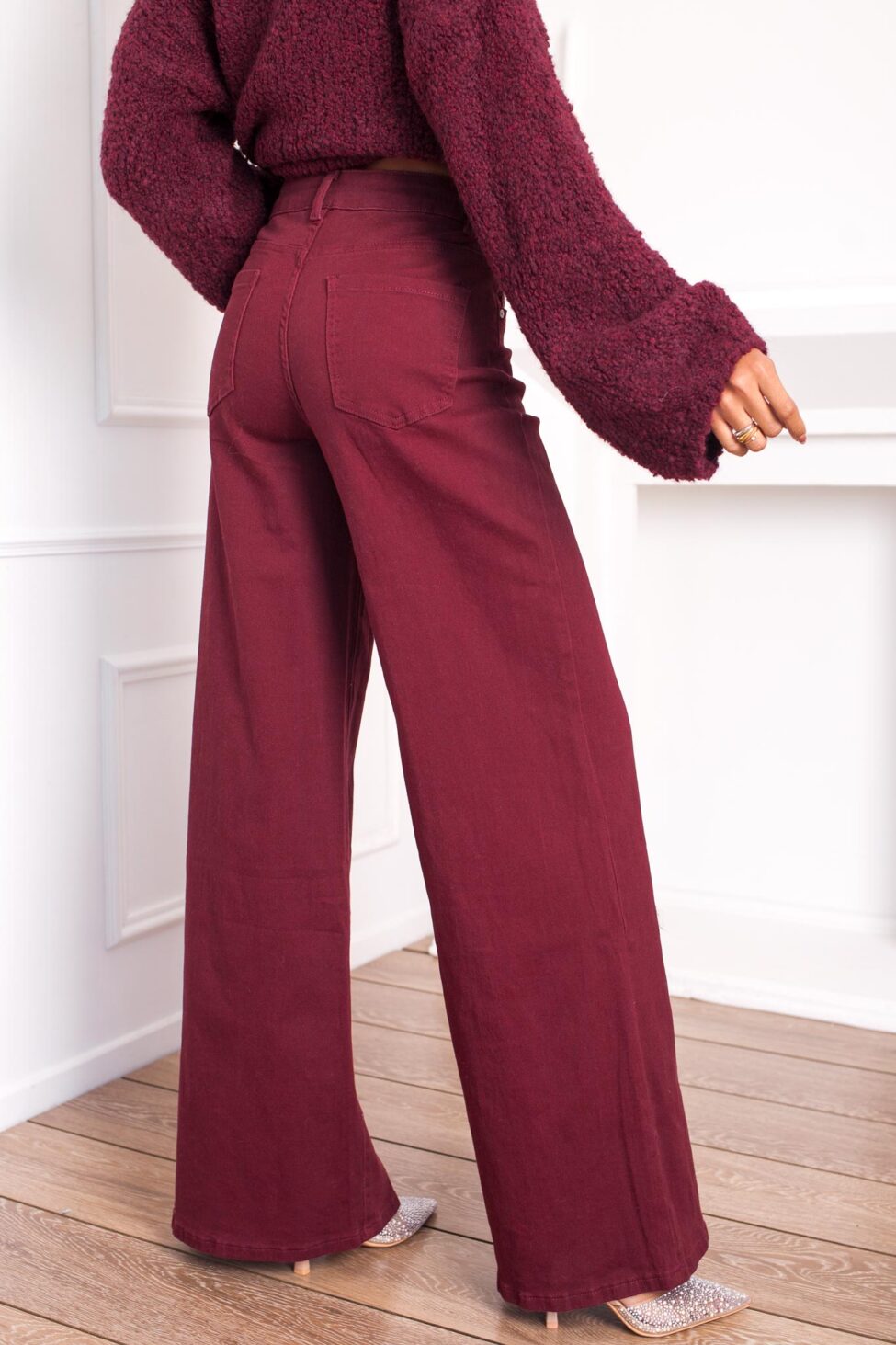 Vandal τζιν παντελόνι μπορντό - Image 3