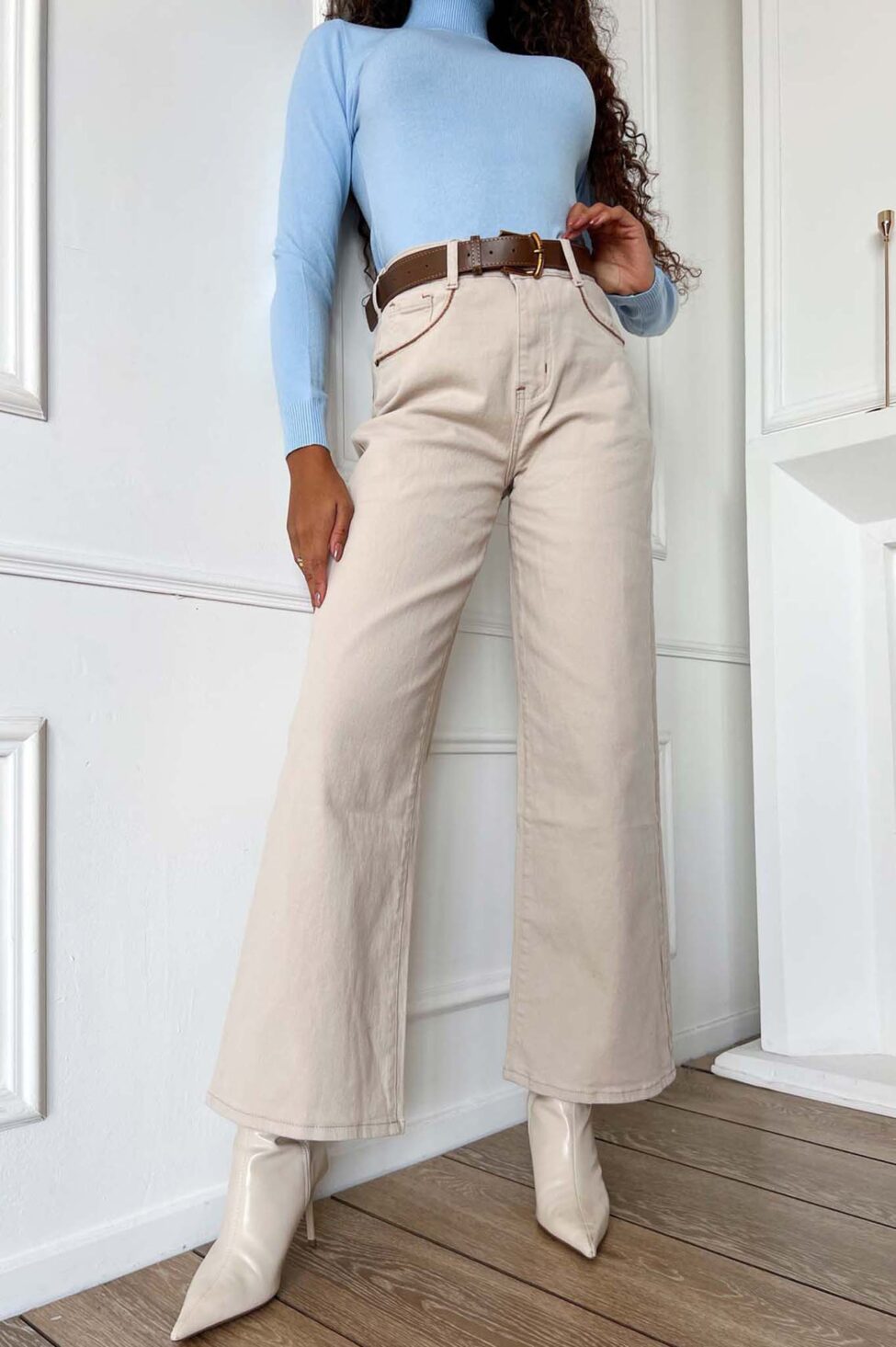 Vanilla τζιν παντελόνι μπεζ - Image 2