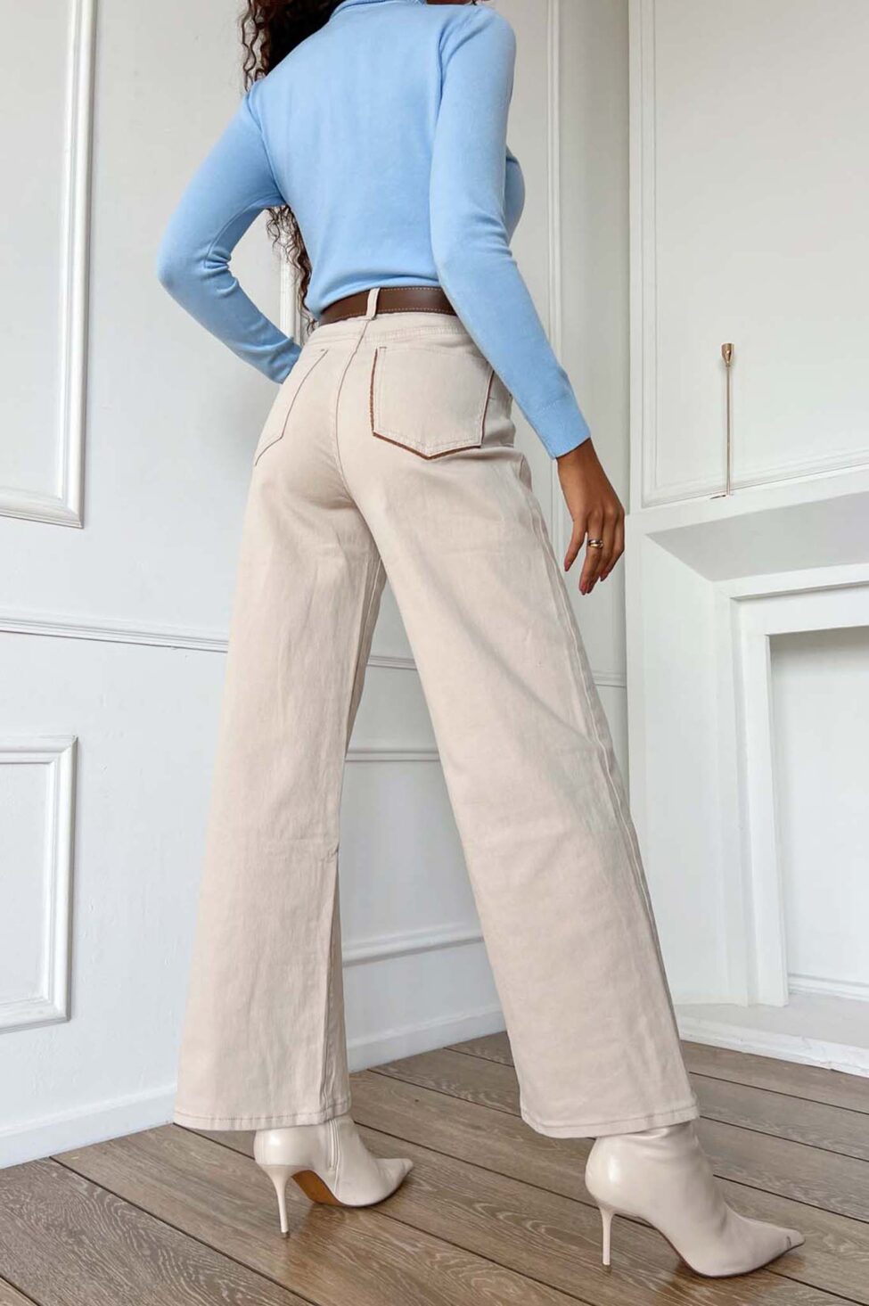 Vanilla τζιν παντελόνι μπεζ - Image 3