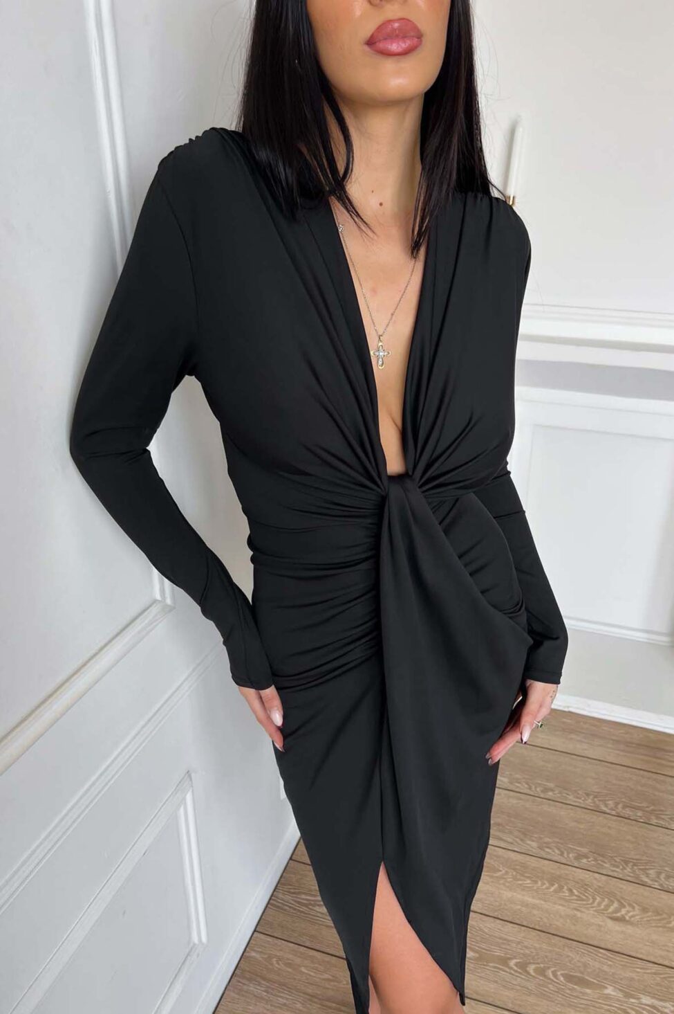 Venera Φόρεμα Μίντι μαύρο - Image 2