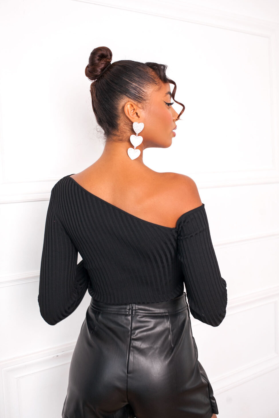 Vittoria ριπ τοπ πλεκτό μαύρο - Image 2