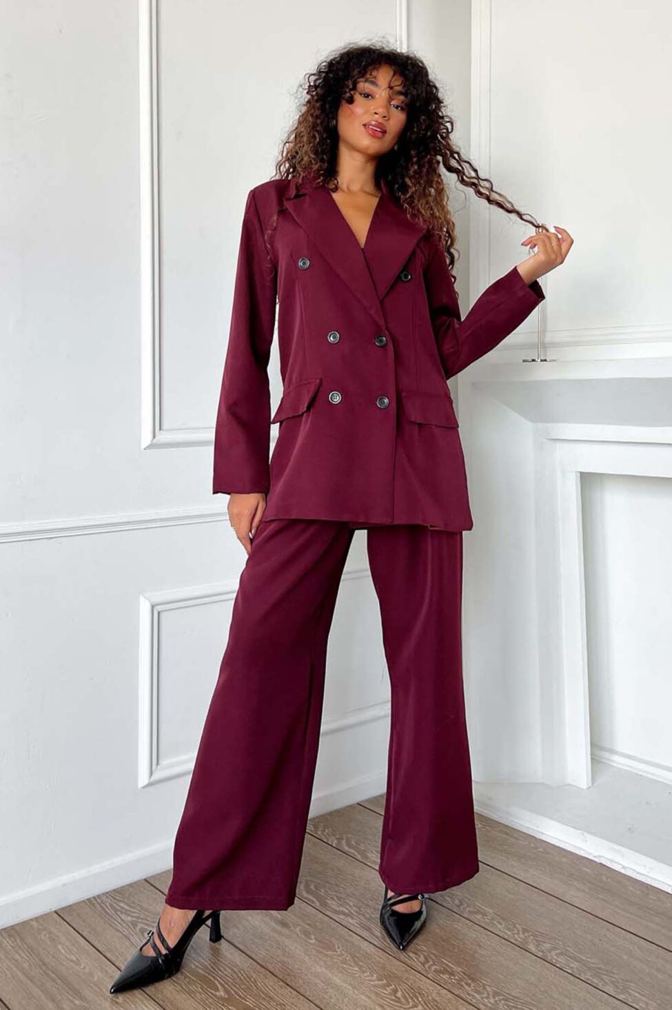 Westin σετ σακάκι με παντελόνι μπορντό - Image 2