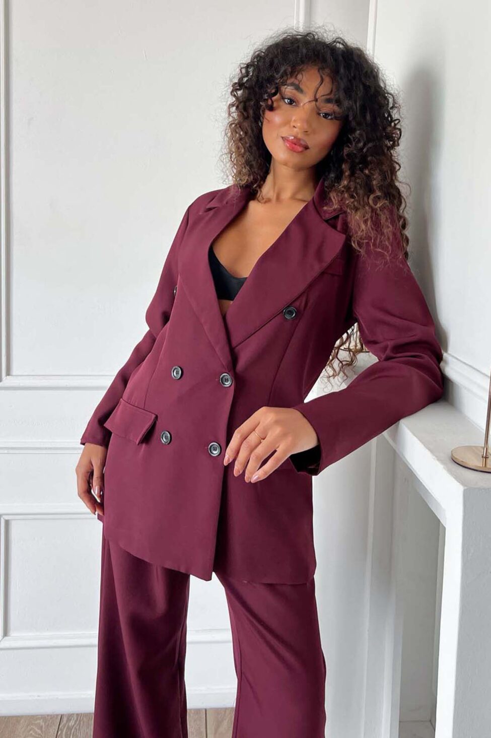 Westin σετ σακάκι με παντελόνι μπορντό - Image 3